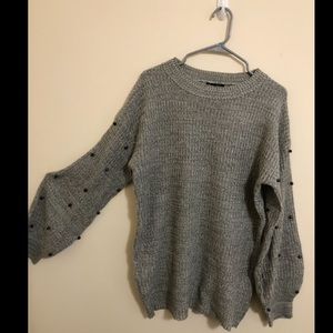 Evelyn Taylor embellished ballon sleeve sweater